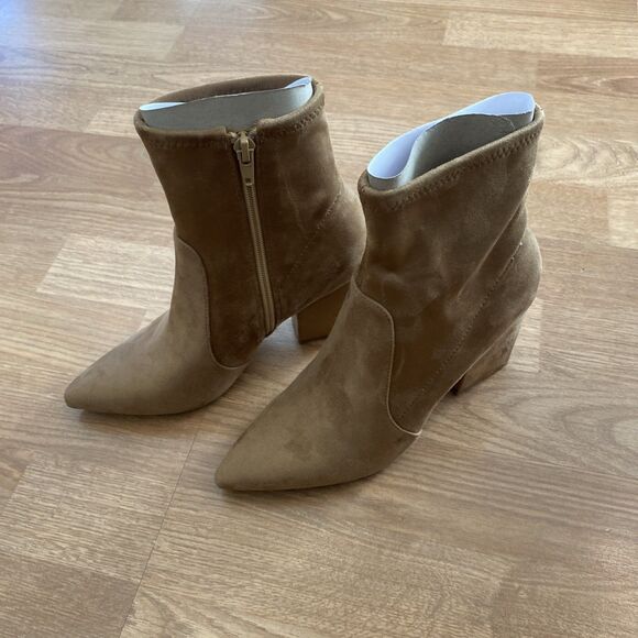 On 34th Womens Lydiaa Pointed-Toe block Heel Booties Black Size 5.5M New - Picture 7 of 16